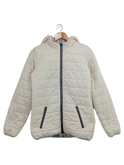 BARBARA BECKER Damen Steppjacke Gr. 36/S Beige Kapuze Casual Outdoor