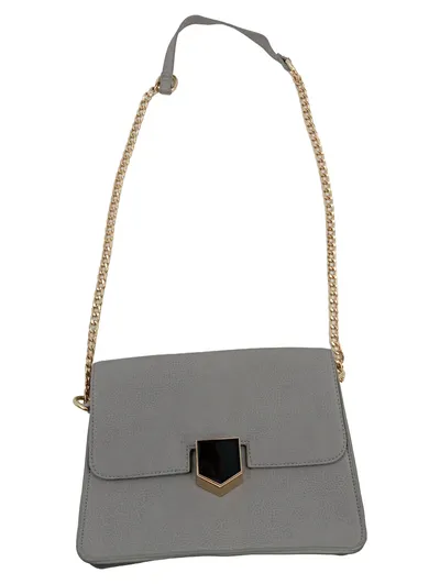 Cox Damen Umhängetasche Leder Grau Elegant Schultertasche Alltag M