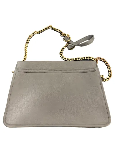 Cox Damen Umhängetasche Leder Grau Elegant Schultertasche Alltag M