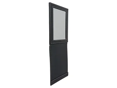 AMOORE Kosmetikspiegel Schwarz 20x15 cm Rechteckig Minimalistisch Stickerei