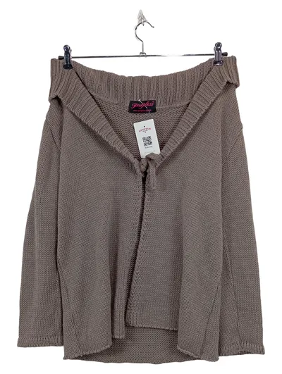Purpless Damen Strickjacke Gr. 38/M Braun Casual Langarm