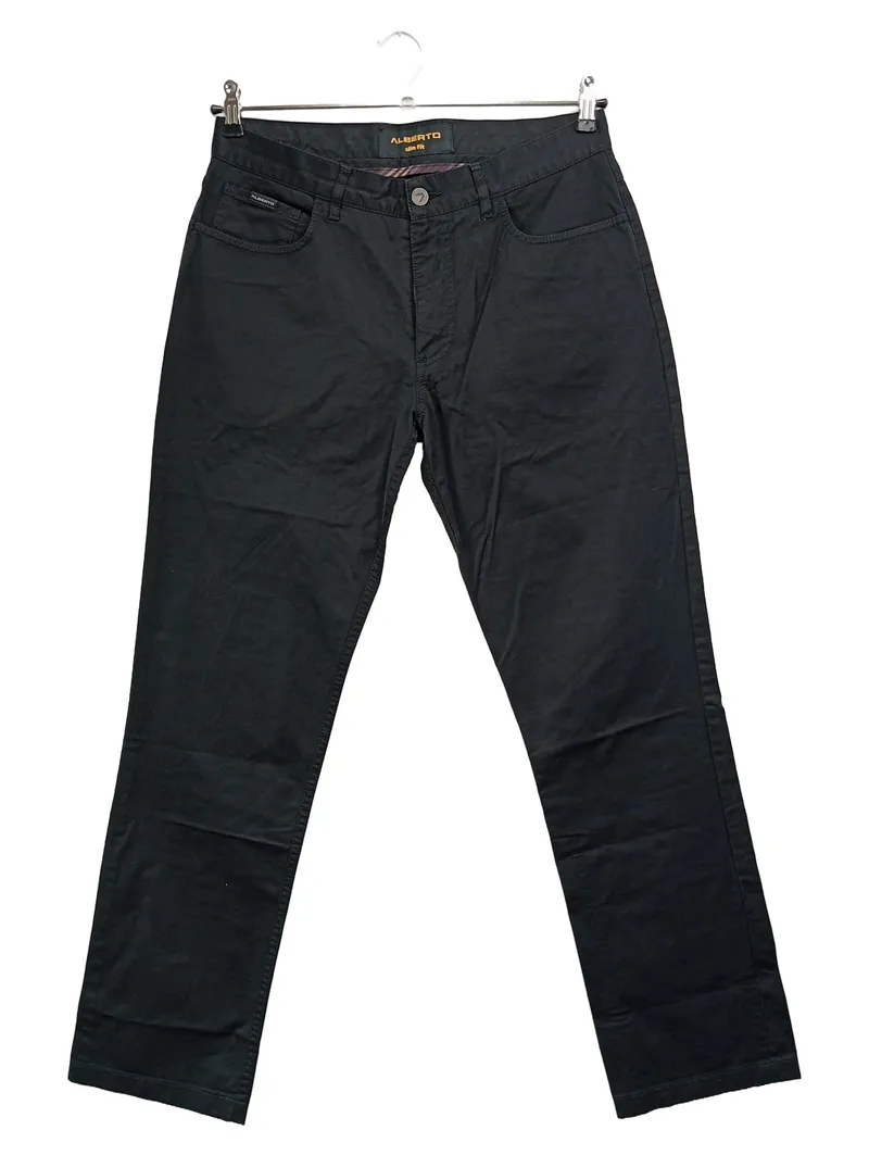ALBERTO Damen Jeans Slim Fit Schwarz W32/L30 Stretch Hose 1