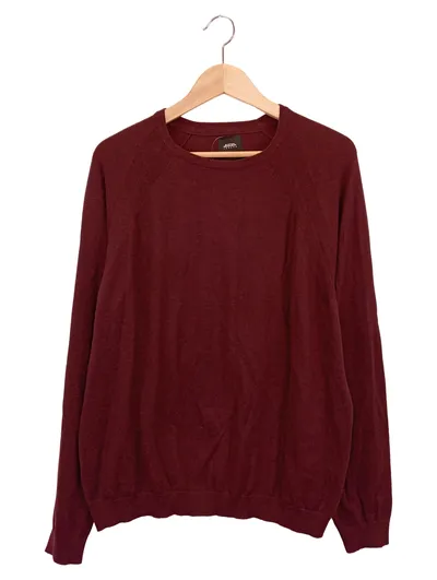 BURTON Herren Pullover Gr. 50/L Rot Casual Baumwolle Langarm