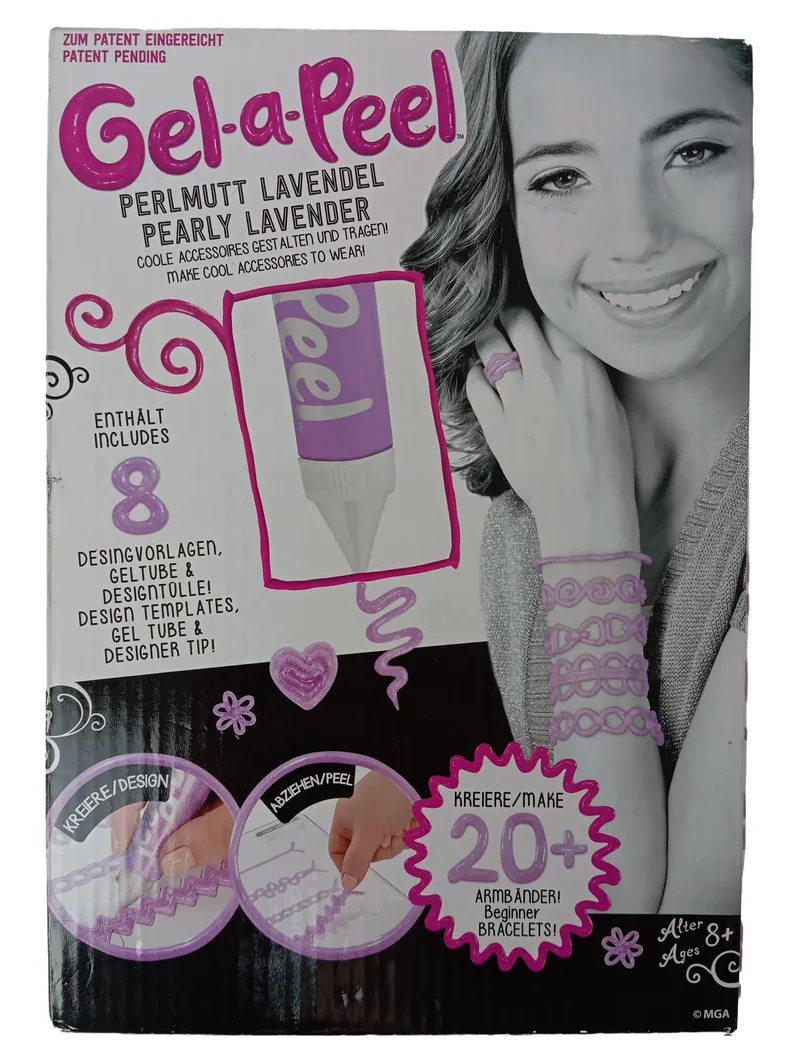 MGA ENTERTAINMENT Gel-a-Peel Perlmutt Lavendel Kreativ Bastelset Armbänder 1