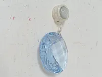 Swarovski Kettenanhänger Blau Kristall Elegant Damen Anhänger Schmuck 1