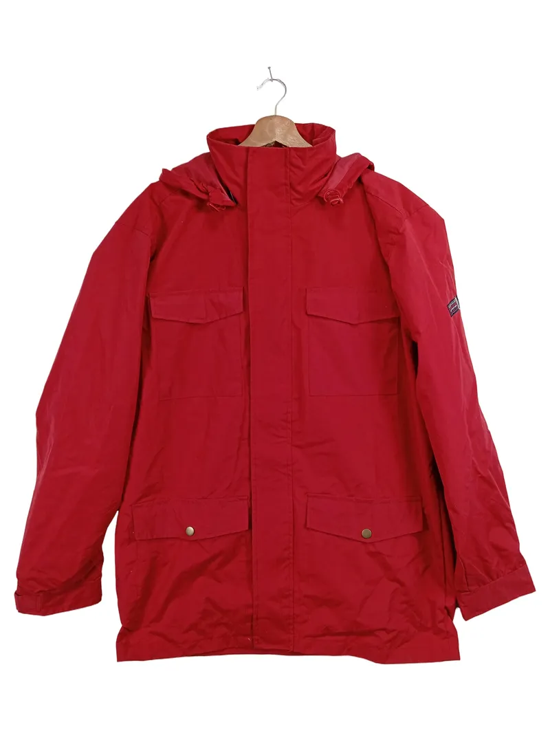 ATLAS Herren Outdoorjacke Gr. 48;M Rot Polyester Kapuze 1