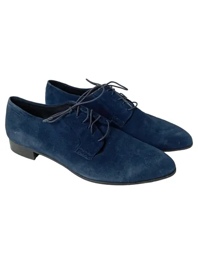VAGABOND Herren Schnürschuhe Wildleder Business Gr. 40 Blau Klassisch