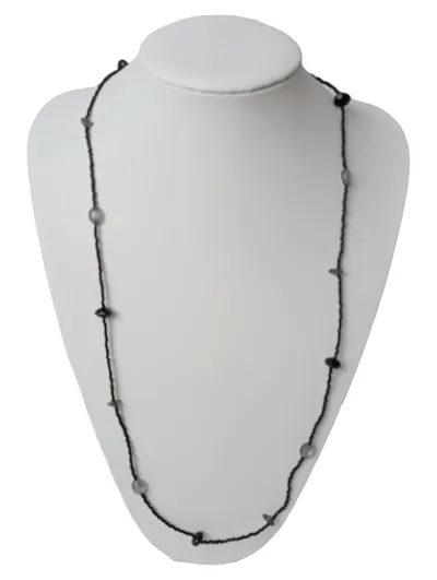 ESPRIT Damen Halskette Schwarz Casual Perlenkette 80cm lang Modeschmuck