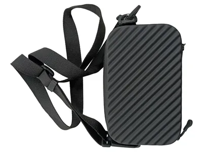 ZARA Gürteltasche Schwarz Herren Rillenmuster Bauchtasche Crossbody Bag