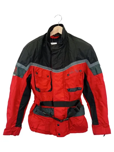 GLOBETROTTER Motorradjacke Herren 46/S Rot Schwarz Protektorenjacke