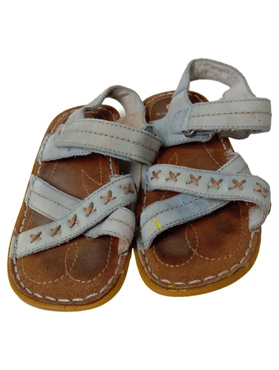 ELEFANTEN Sandalen Kinder Gr. 28 Blau Leder Klettverschluss Casual