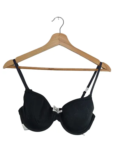 Calvin Klein Damen BH 70D Schwarz Basic Logo-Print Baumwolle Alltag