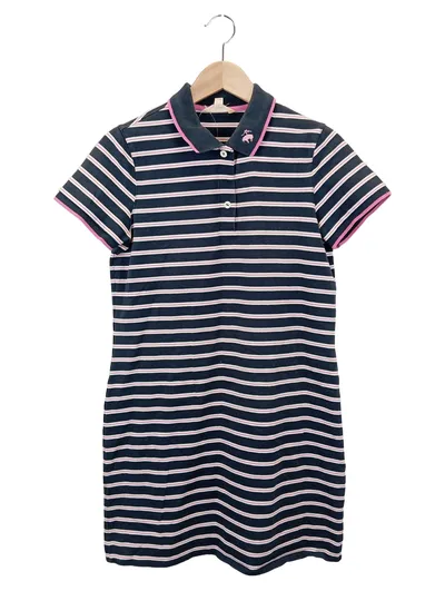 BROOKS BROTHERS T-Shirt Kleid Damen Blau Gr. 38/M Gestreift Baumwolle Freizeit