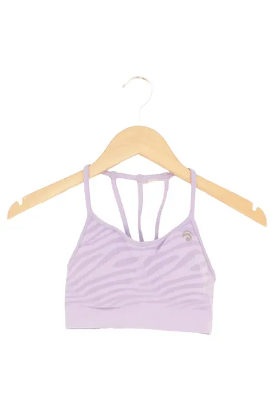 OCEANS APART Sport BH Damen XS Lila Zebra-Muster Racerback Top