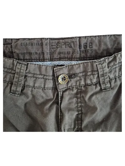 Esprit Herren Cargohose W32/L30 Oliv Baumwolle Casual Essential