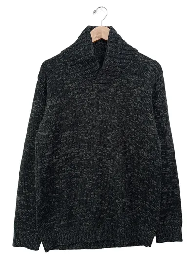 QUATTRO AMICI Herren Pullover Grau 48/M Meliert Strickmuster Rollkragen