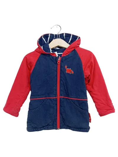 SIGIKID Kinder Sweatjacke Gr. 86 Mehrfarbig Maritim Krabbe Kapuze