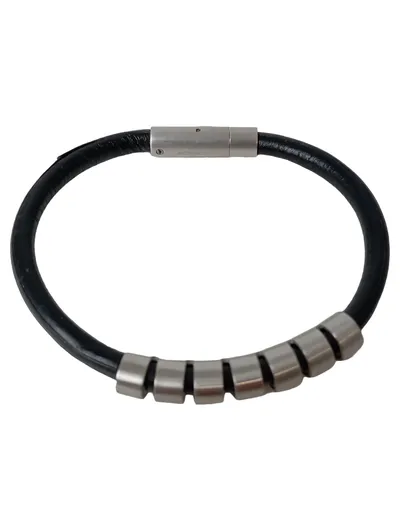 VICEROY Herren Armband Schwarz Modern 20cm Metall Kunststoff Alltag