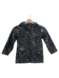 Dare2B Kinder Softshelljacke Gr. 116 Grau Outdoor Sport Kapuze Reißverschluss 1
