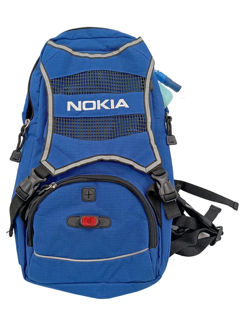 NOKIA Rucksack Blau Sportlich Outdoor Trinkrucksack Polyester Herren 40x23cm 1