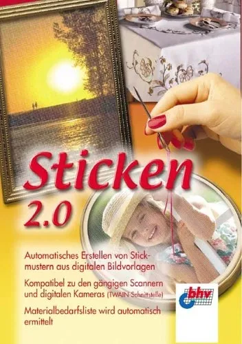 bhv Sticken 2.0 PC Designsoftware Stickmuster Erstellung Foto Grafik Umwandlung