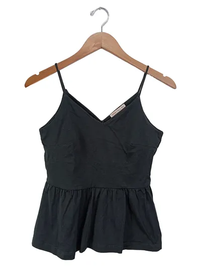 ANNA FIELD PETITE Damen Top Schwarz Gr. 34/XS Klassisch Elegant Baumwolle