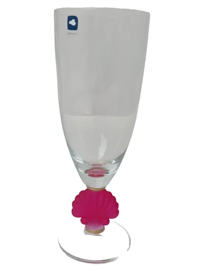 LEONARDO Eisbecher Glas Transparent 22cm Elegant Muschel Strukturmuster Rüsche