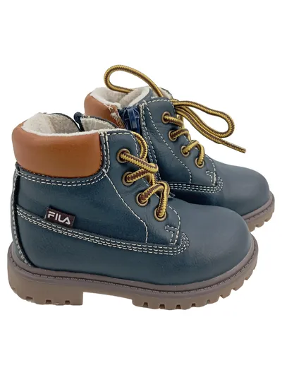 FILA Kinder Stiefel Gr. 21 Blau Outdoor Boots gefüttert
