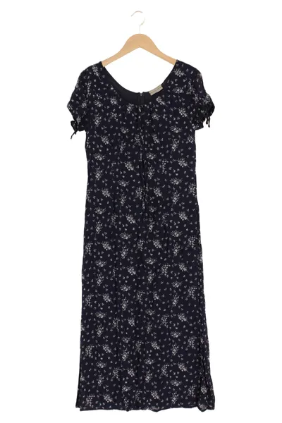HELLINE Damen Freizeitkleid Gr. 38/M Blau Floral Bohemian Vintage