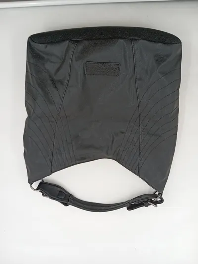 Damen Schultertasche Hobo Bag Schwarz Kunstleder Groß Casual Umhängetasche