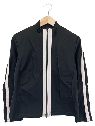 MINX Leichte Jacke Damen Gr. 40/L Schwarz Gestreift Sportlich Freizeit
