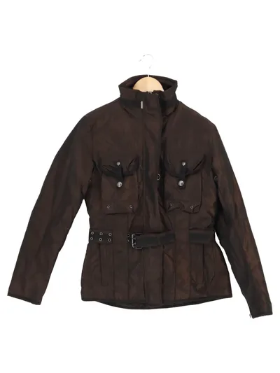 WELLENSTEYN Damen Winterjacke Gr. 34/XS Braun Gesteppt Outdoor mit Gürtel