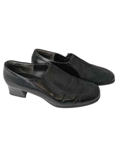 GABOR Damen Slipper Gr. 41 Schwarz Elegant Business Loafer Schuhe