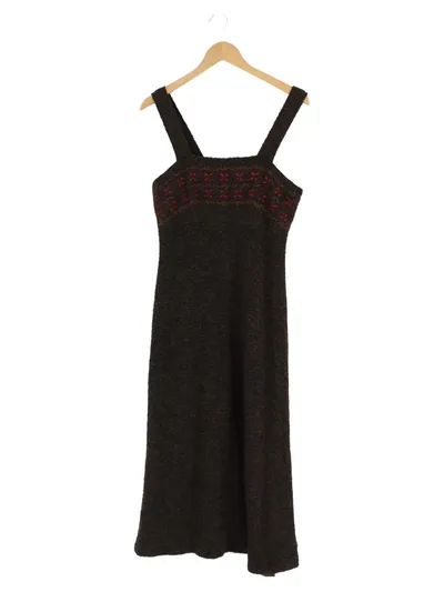 BASSET Damen Abendkleid Gr. 36/S Braun Vintage Elegant Bohemian