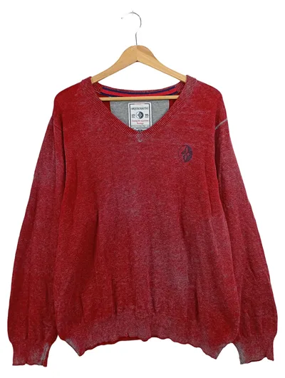 ARQUEONAUTAS Herren Pullover 56;XXL Rot Casual Basic Meliert