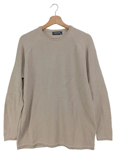 CARISMA Herren Pullover XL/52 Beige Casual Strukturmuster Langarm
