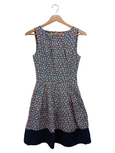 CLOSET LONDON Freizeitkleid Damen 34/XS Blau Florales Muster Feminin