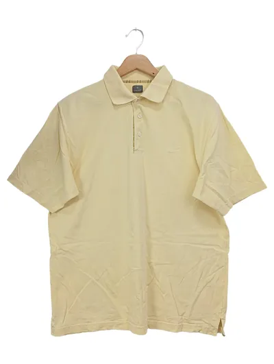 VAN LAACK Herren Poloshirt Gelb Gr. 50/L Baumwolle Kurzarm Casual