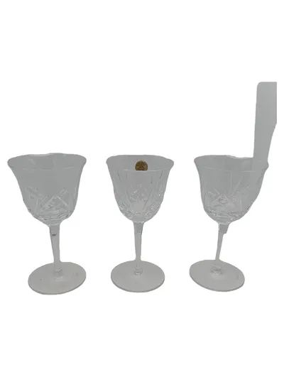 Capri Weinglas Bleikristall Transparent Elegant Strukturmuster 3 Stück