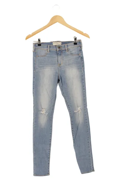 ABERCROMBIE KIDS Jeans Slim Fit Blau Gr. 158 (16 Jahre) Destroyed Casual