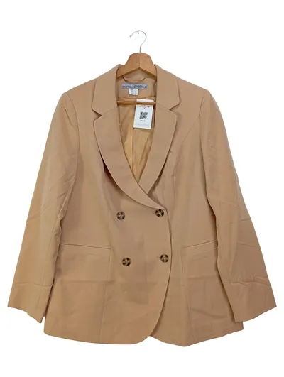 ASHLEY BROOKE Blazer Damen Gr. 40/M Beige Elegant Klassisch