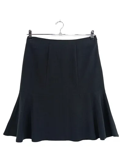 ZANON & ZAGO Damen Faltenrock Midirock Elegant Business Schwarz Gr. 38 M