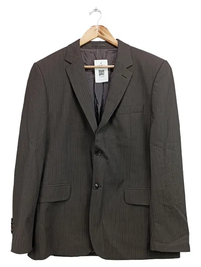 THEO WORMLAND Sakko Herren 52/XL Grau Business Fischgrätenmuster Anzugjacke