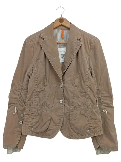 Marc Cain Cordjacke Damen Gr. 42/XL Braun Casual Jacke Blazer