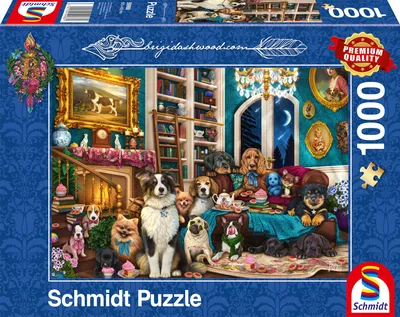 Schmidt Puzzle 1000 Teile Hunde im Wohnzimmer Brigid Ashwood Premium