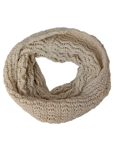 CUBUS Damen Schal Beige Strick Loop Polyacryl Winterschal