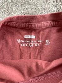 Abercrombie & Fitch Langarmshirt Herren XS Rosa Baumwolle Logo 4