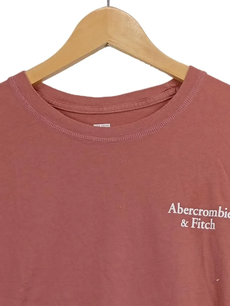 Abercrombie & Fitch Langarmshirt Herren XS Rosa Baumwolle Logo 5