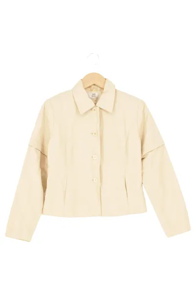 ALBA MODA Damen Leichte Jacke Gr. 34/XS Beige Klassisch Elegant Langarm