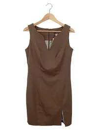 CLAAS Damen Businesskleid Gr. 38 M Braun Elegant Ärmellos Büro 1